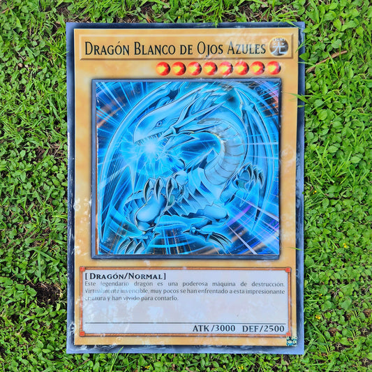 Cuadro Yu-Gi-Oh / "Dragón Blanco de Ojos Azules" 45x60cm