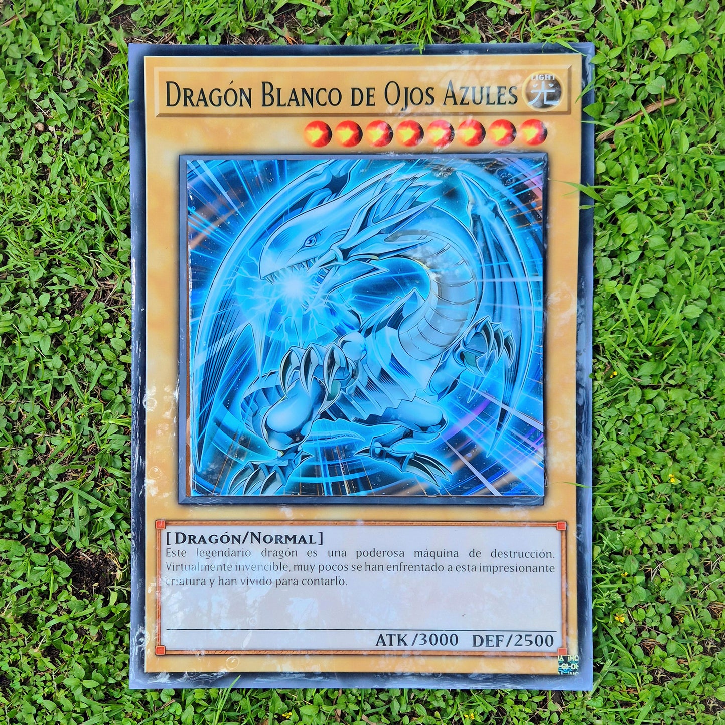 Cuadro Yu-Gi-Oh / "Dragón Blanco de Ojos Azules" 45x60cm
