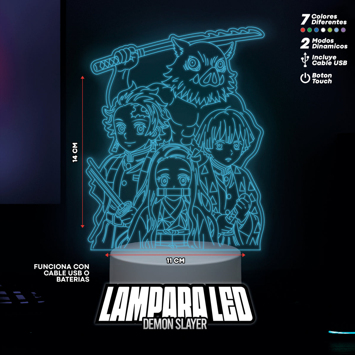 Lampara LED / Demon Slayer
